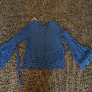 Blue Bell Sleeve Blouse (Never Worn)